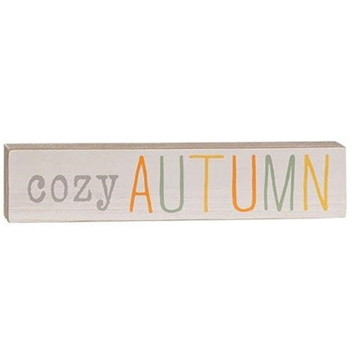 Cozy Autumn Multi-Color Wood Block – Fall Collection