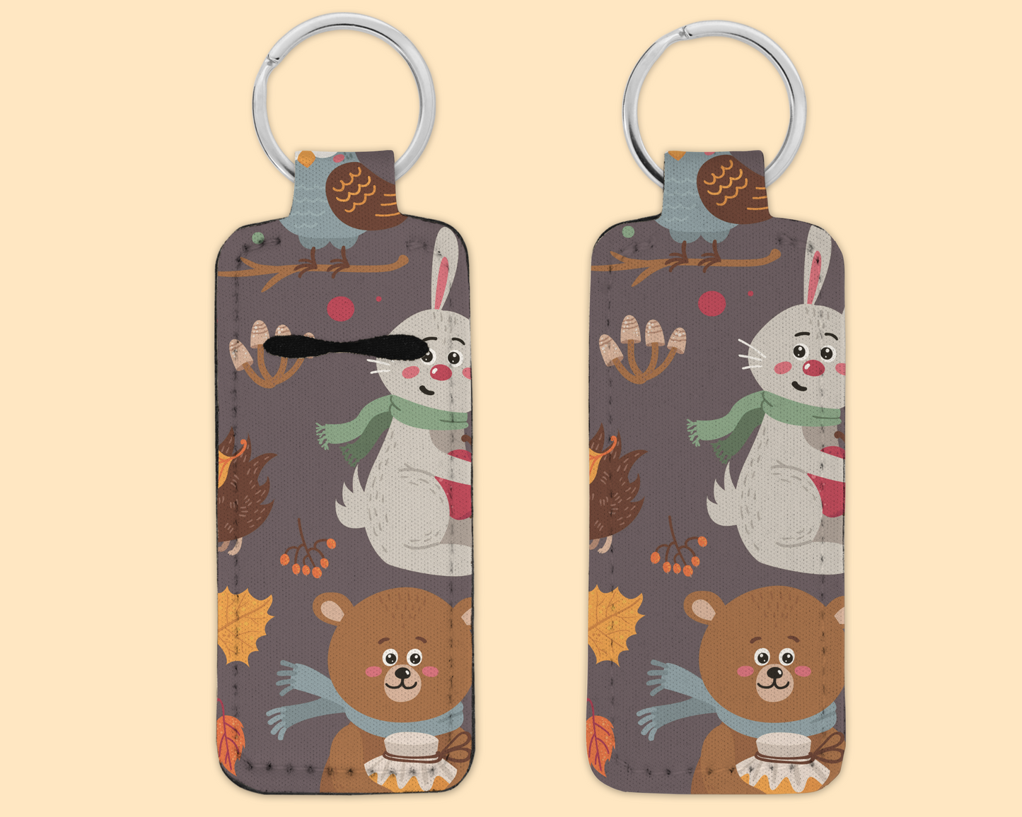 Chapstick / Lip Balm Keychain - Fall Animals