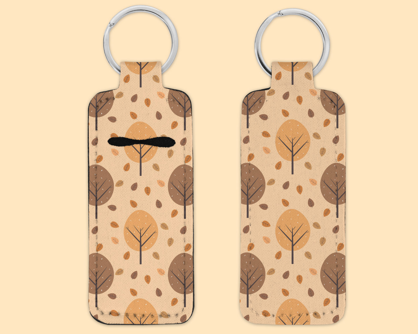 Chapstick / Lip Balm Keychain - Fall Trees