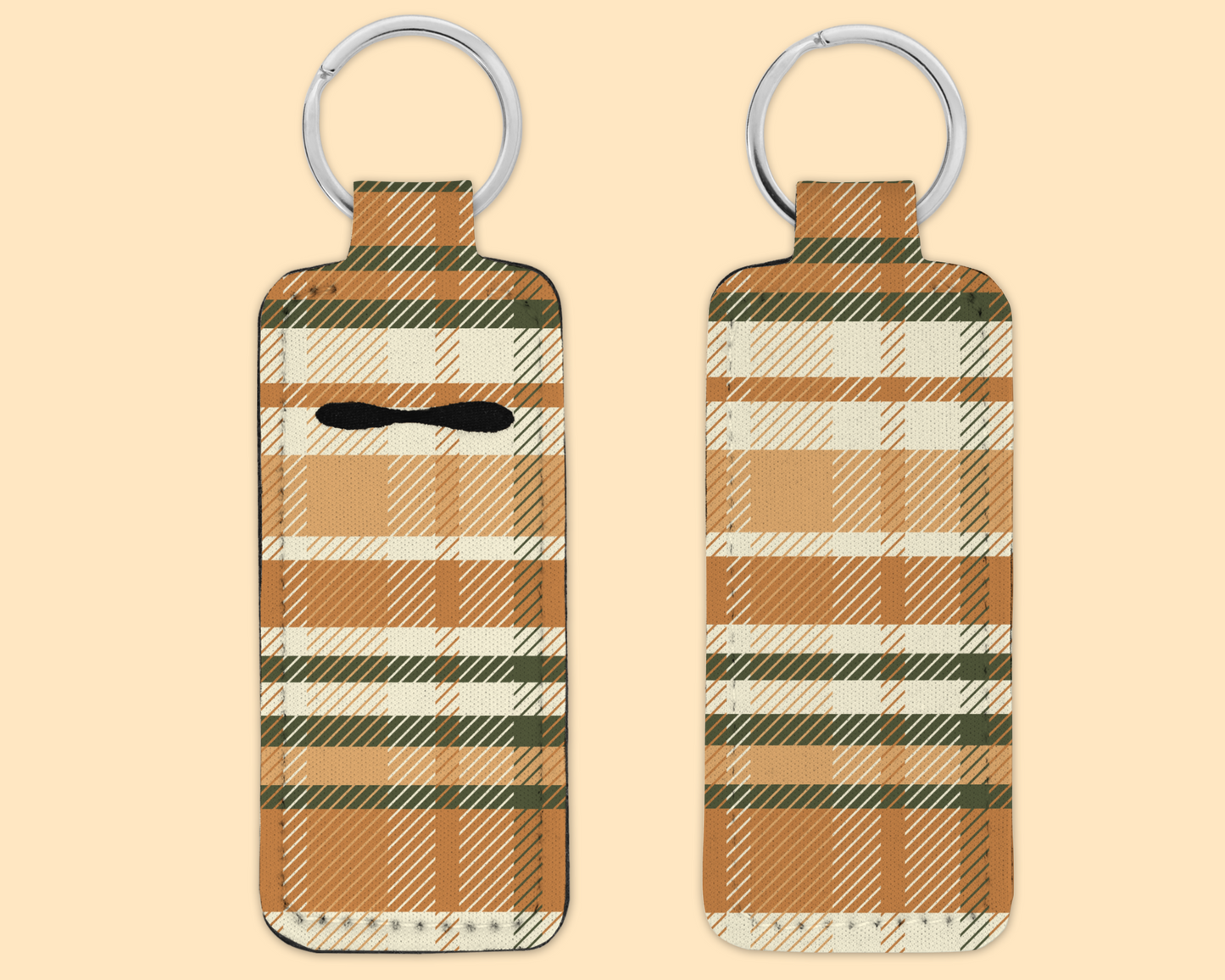 Chapstick / Lip Balm Keychain - Plaid