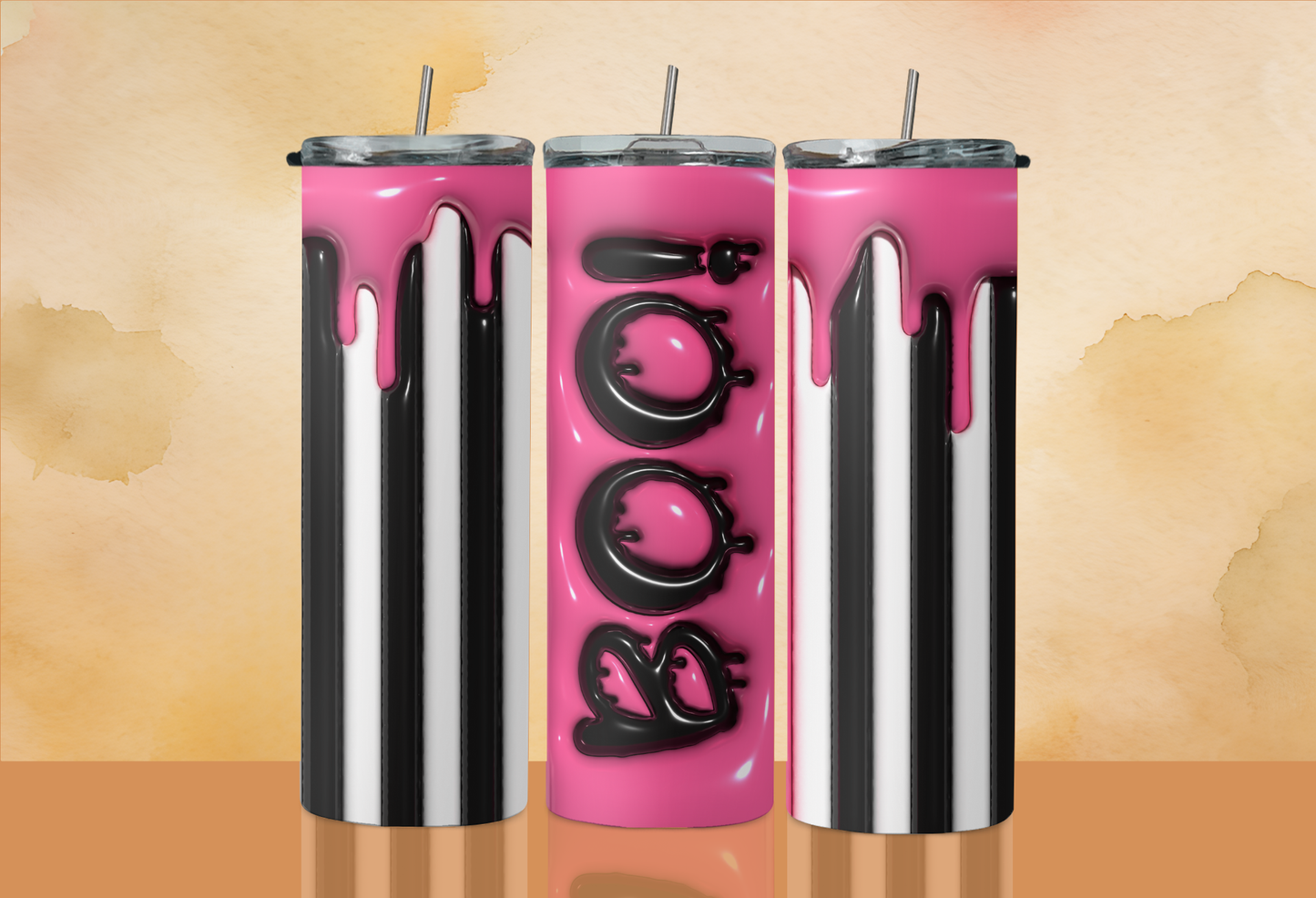 20 oz Skinny Tumbler - Fall - Halloween Inflated Boo!