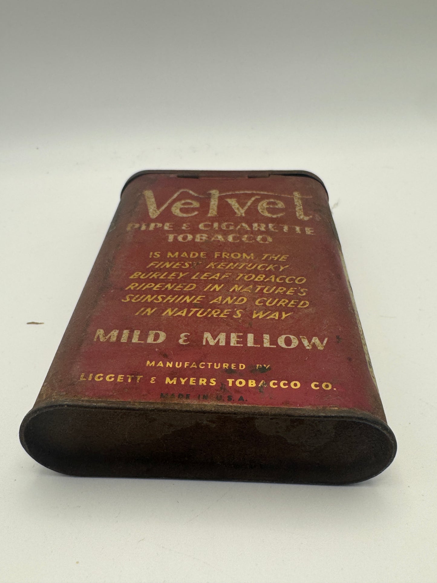 Vintage Great Velvet Tobacco Tin – Liggett & Myers Co. – Mid 1900s