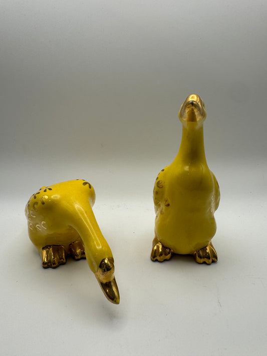 Vintage Yellow Duck Figurines (Head Up or Head Down)