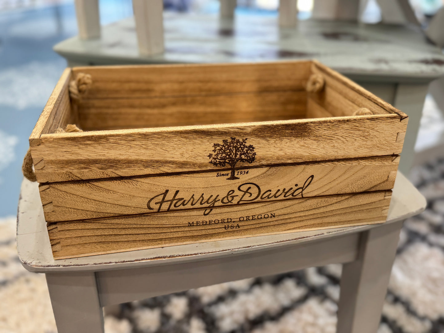 Harry & David Rustic Wooden Gift Crate