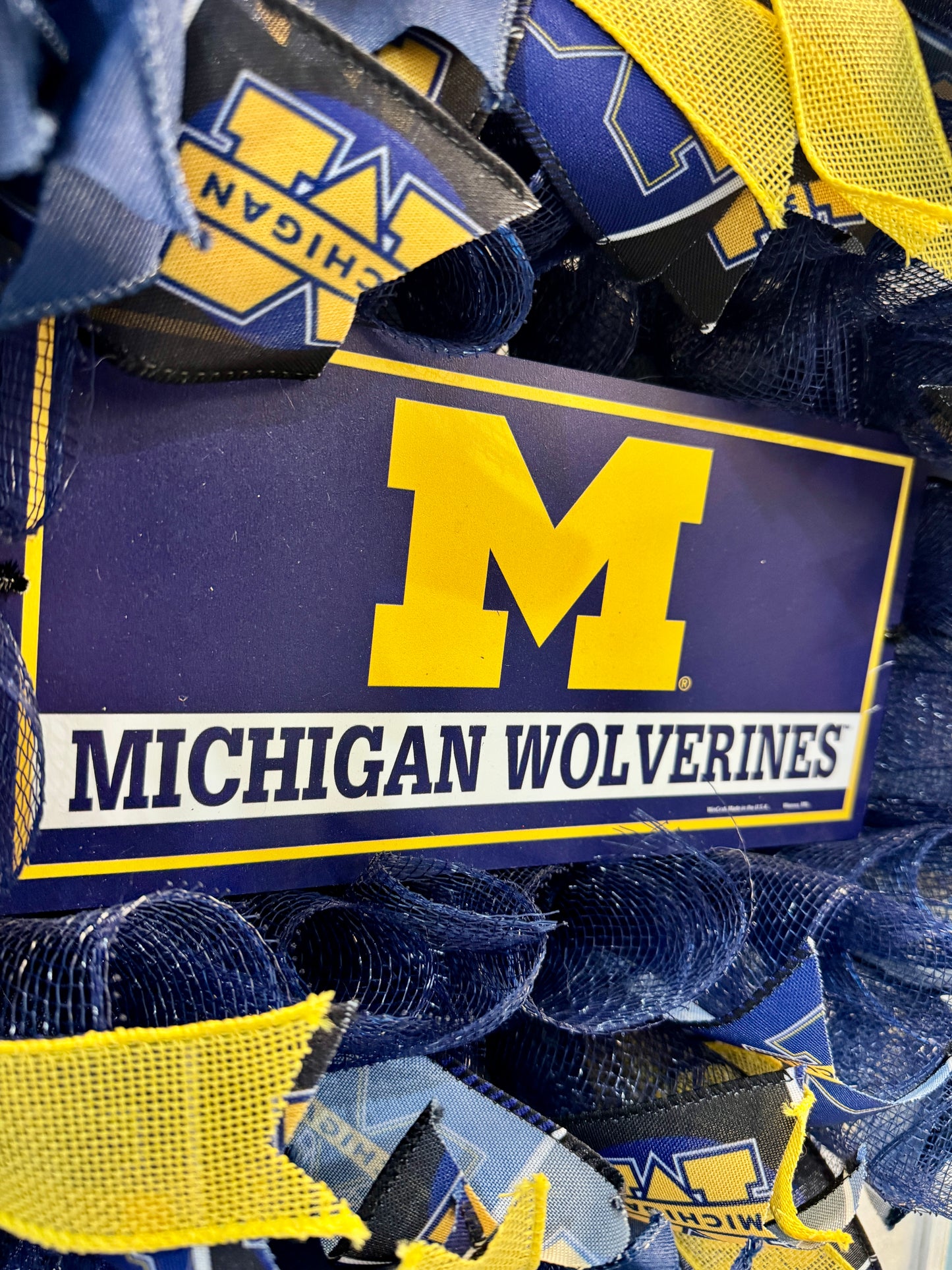 Michigan Wolverines Deco Mesh Wreath