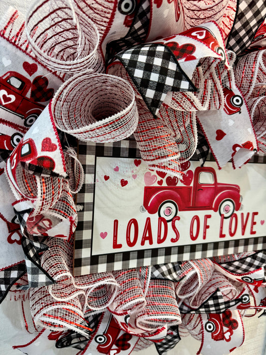 Loads of Love Valentine Deco Mesh Wreath