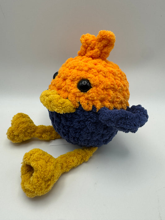 Crocheted Silly Bird Plush – Friendly Red Fox Pattern (7") (1)