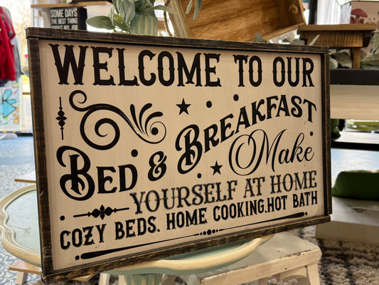 Vintage Bed & Breakfast Wall Sign