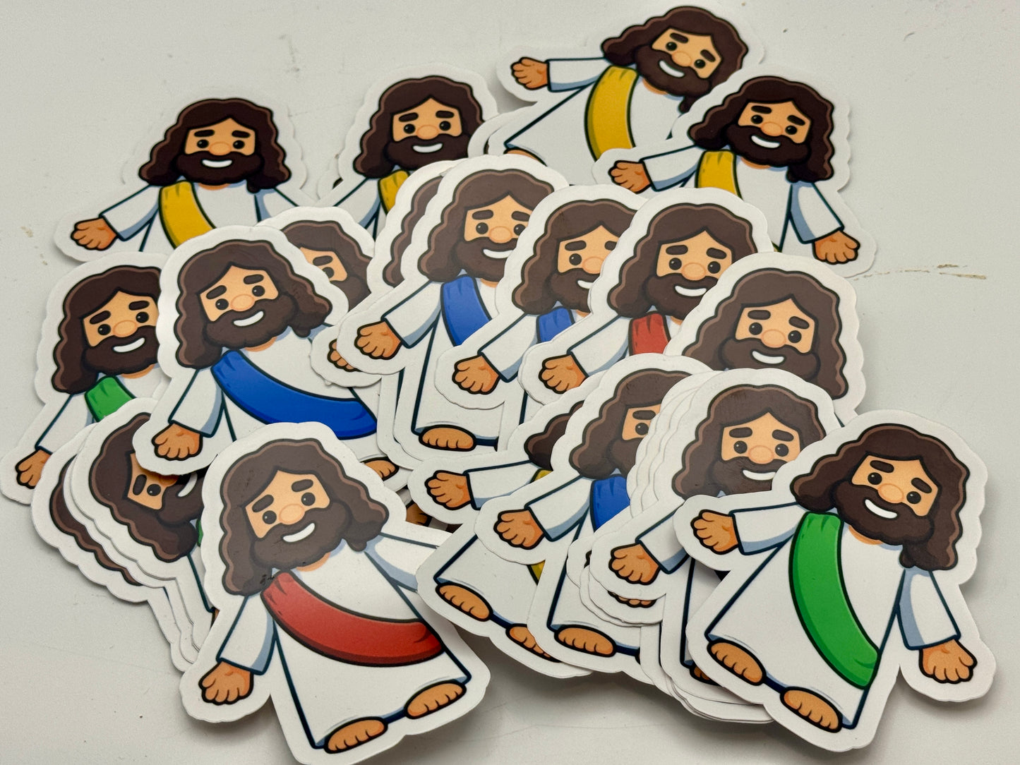 Sticker WaterProof - Jesus – 3.5" - Blue