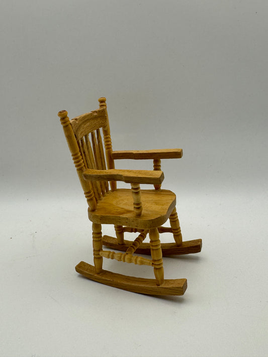 Miniature Wooden Rocking Chair – 4"