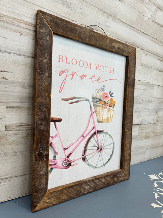 Bloom With Grace Framed Wall Art 12x16