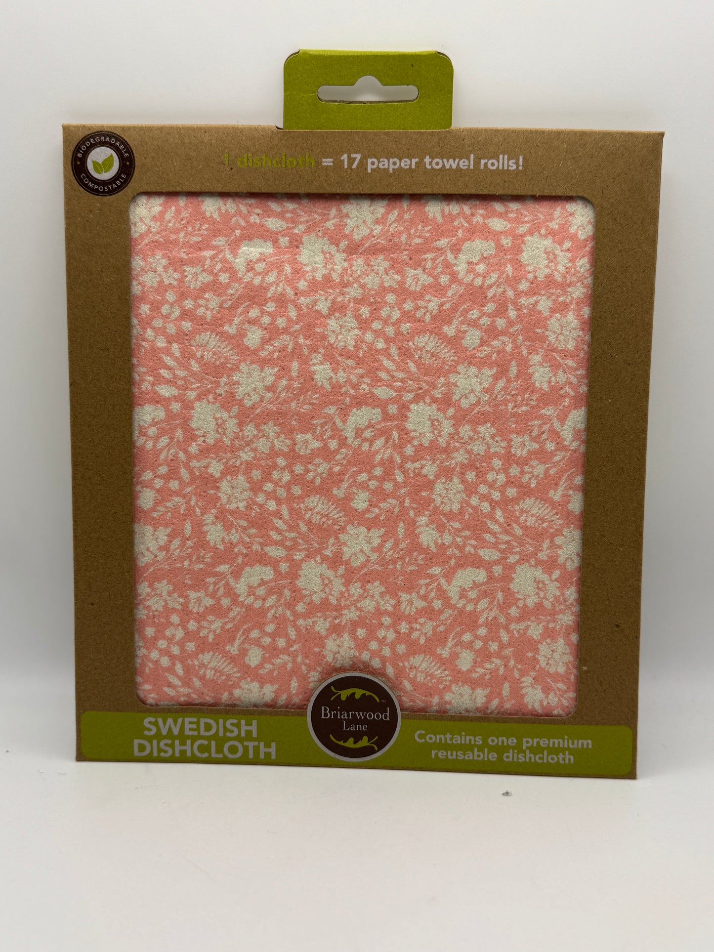 Swedish Dishcloth - Pink Floral