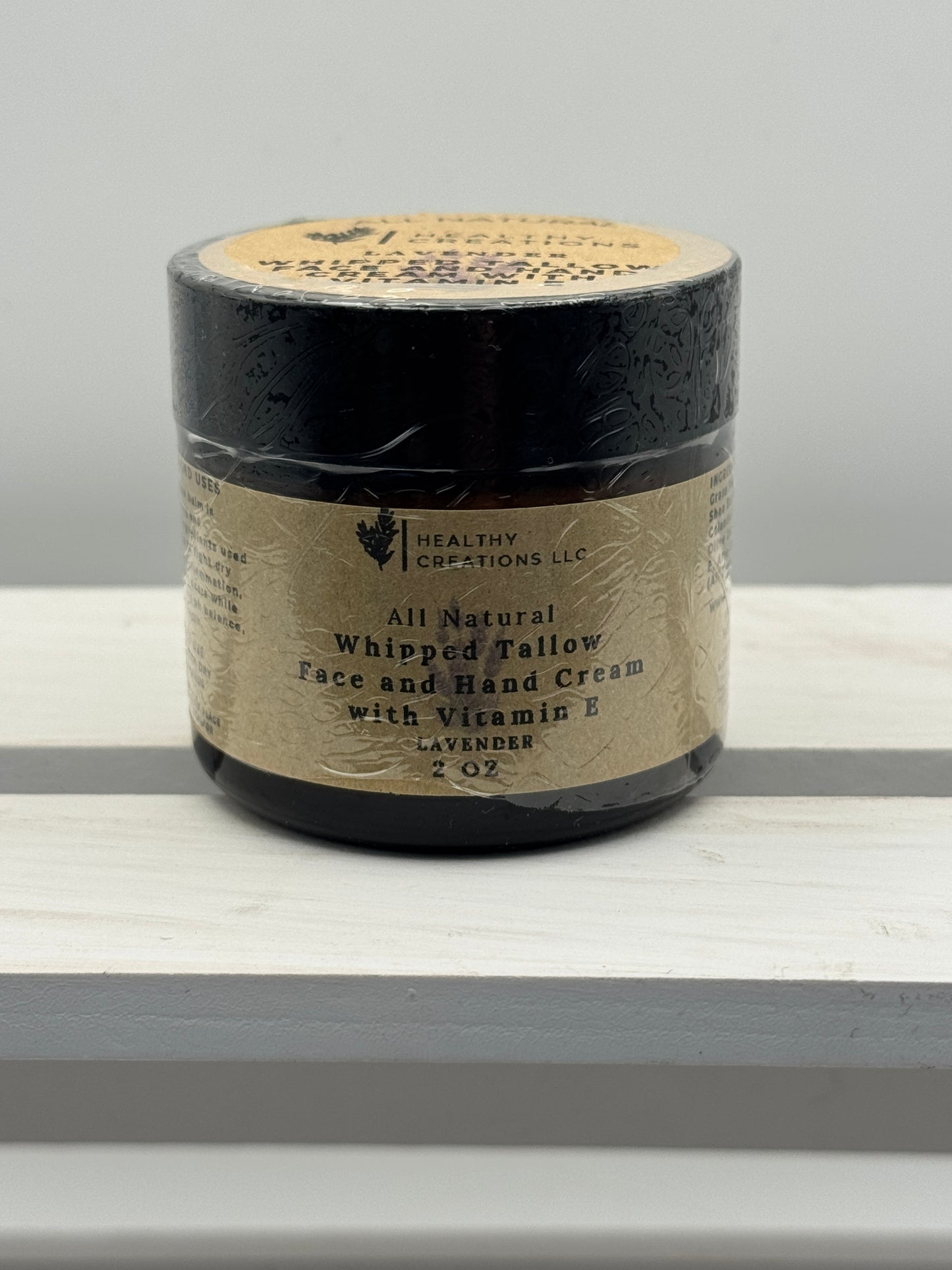 Whipped Tallow Face & Hand Cream with Vitamin E - Lavender (2 oz)