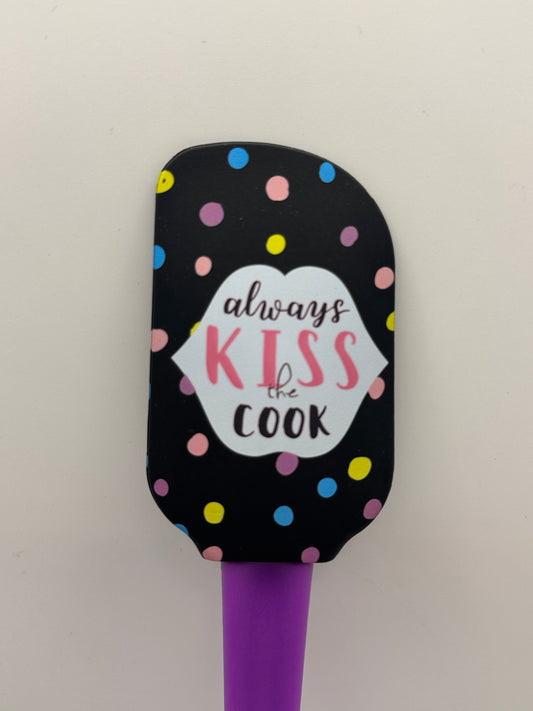 Krumbs Kitchen® Designer Silicone Spatula - Always Kiss the Cook