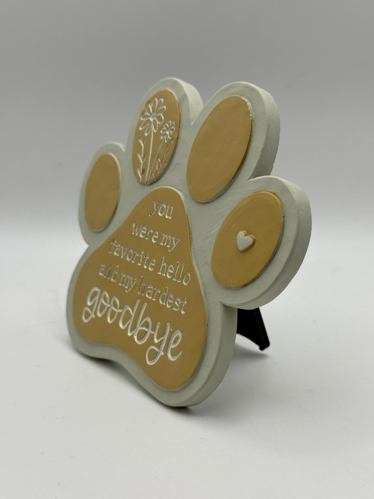 Favorite Hello Pet Memorial Paw Print Plaque