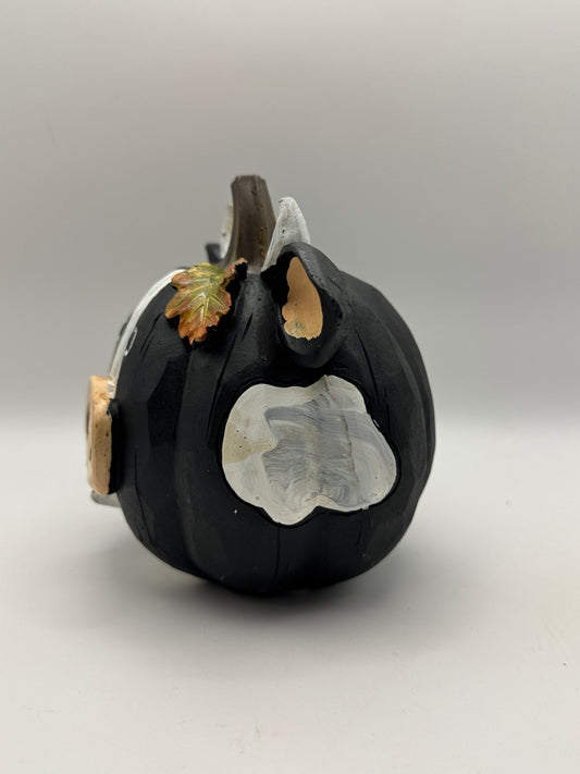 Pumpkin Cow Resin Figurine
