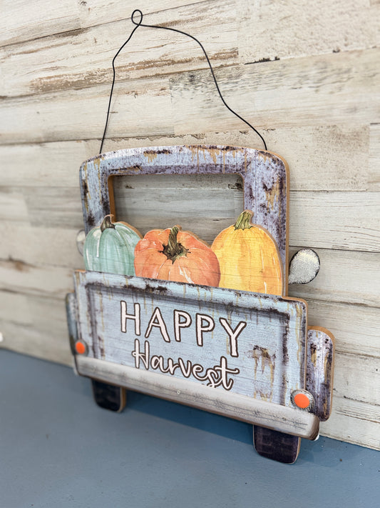 Happy Harvest Vintage Truck Wall Sign