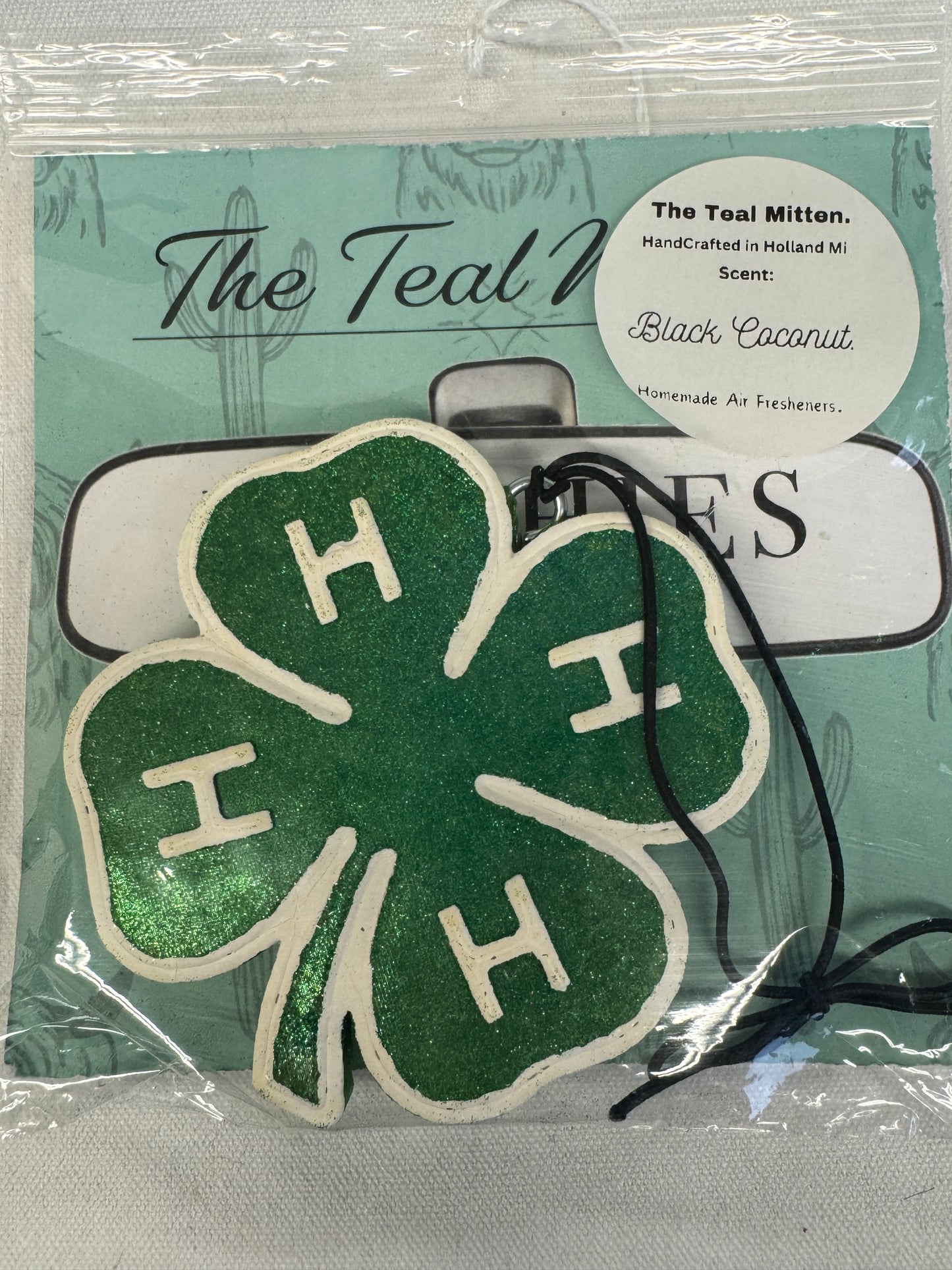 Air Freshener - Black Coconut- Freshie 4H Clover