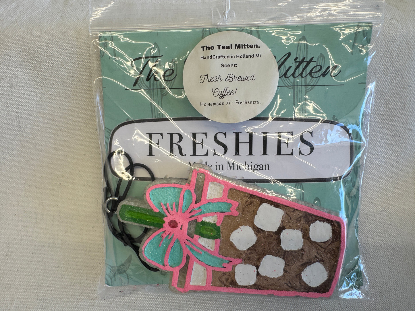 Air Freshener - Fresh Brewed Coffee - Freshie Coffee w/ Bow