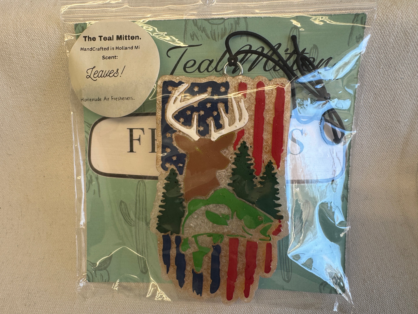 Air Freshener - Leaves - Freshie Deer Flag