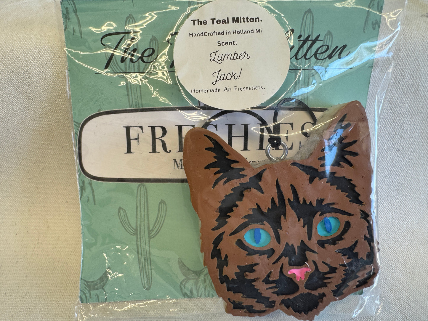 Air Freshener - Lumberjack - Freshie Brown Cat