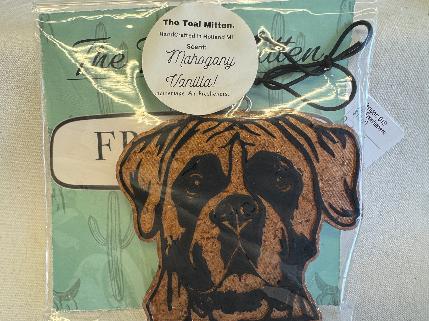 Air Freshener - Mahogany Vanilla - Freshie Boxer Dog