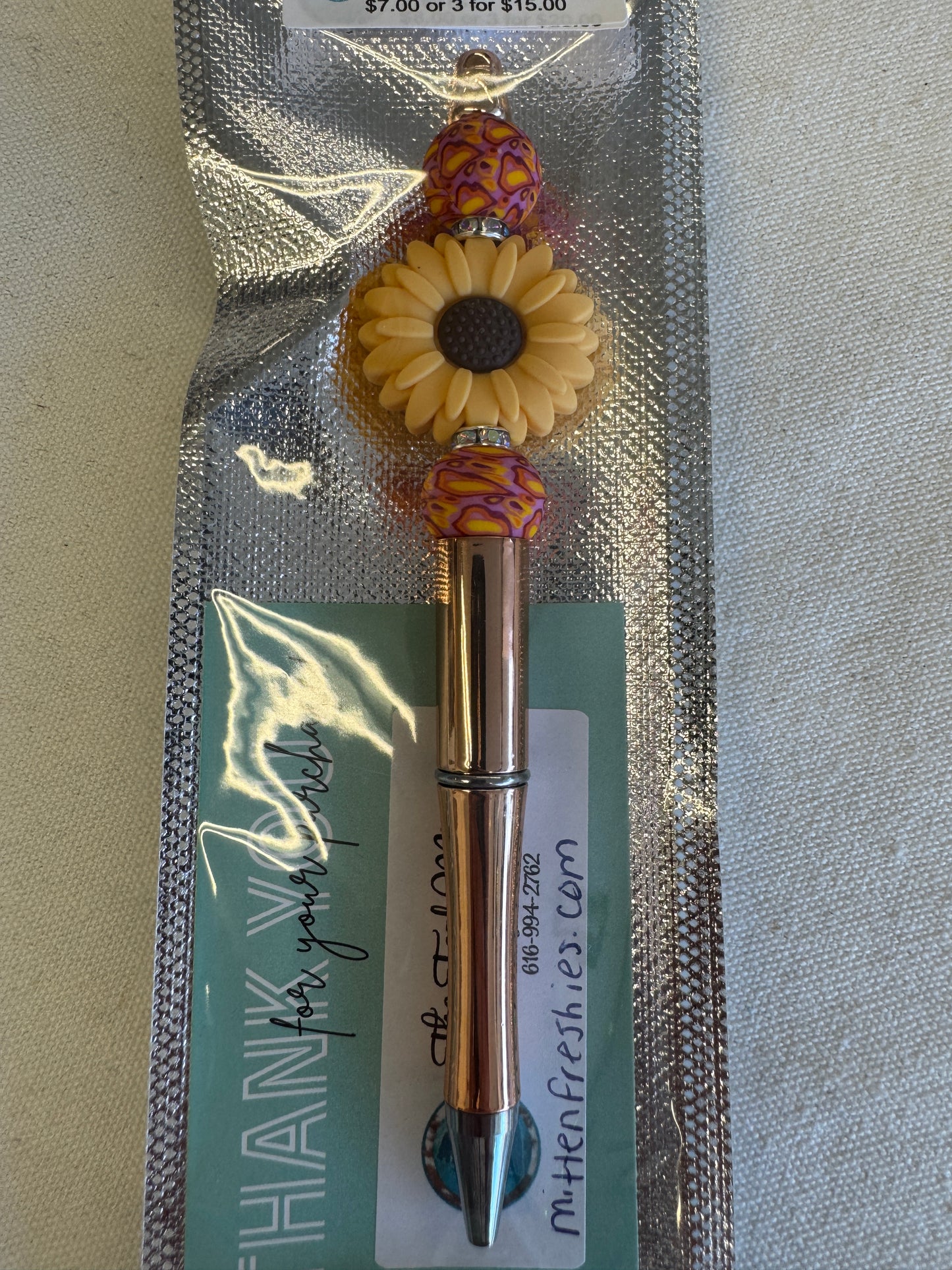 Pen - Sunflower - Black Ink