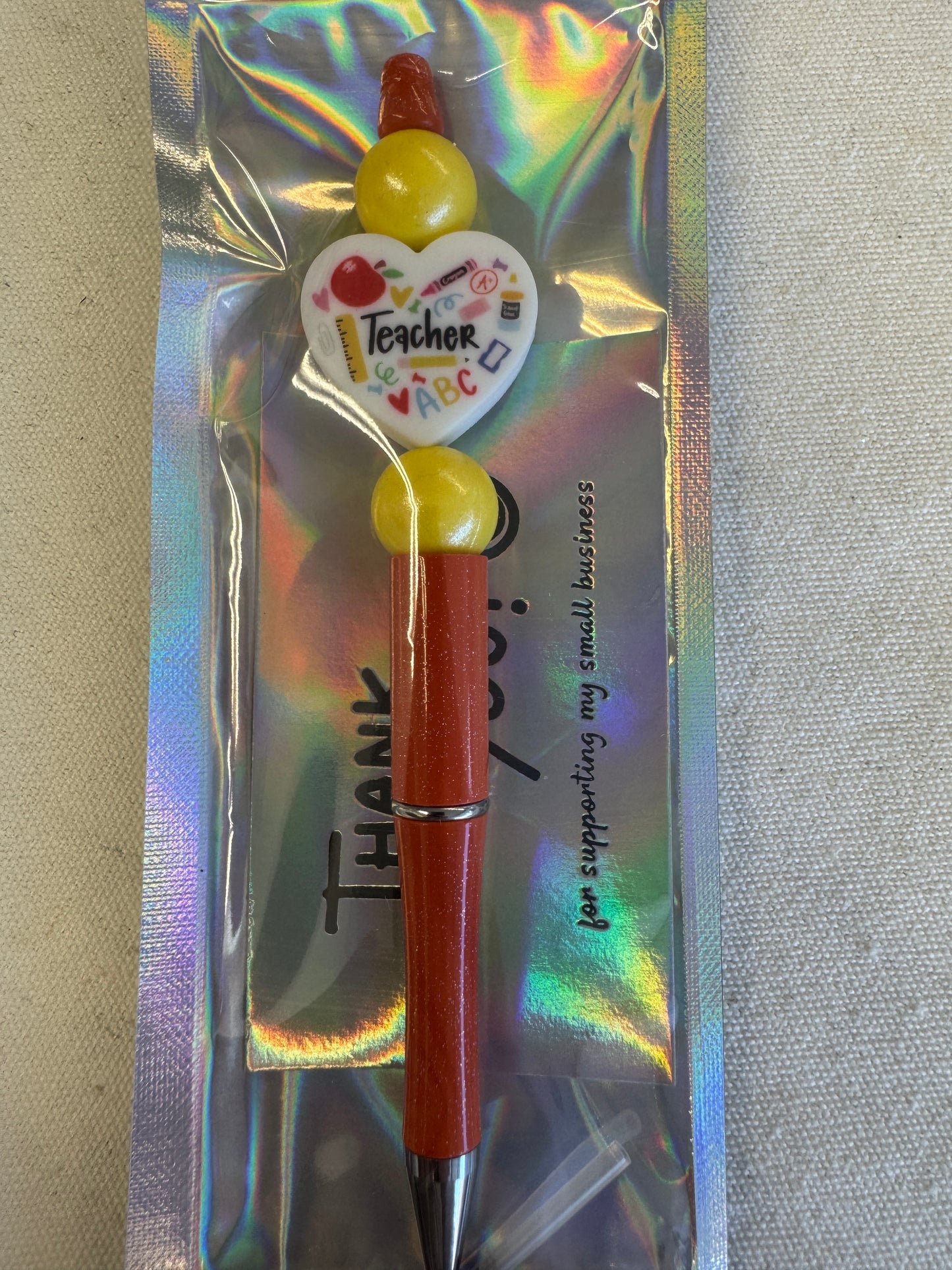 Pen - Teacher / Heart - Black Ink
