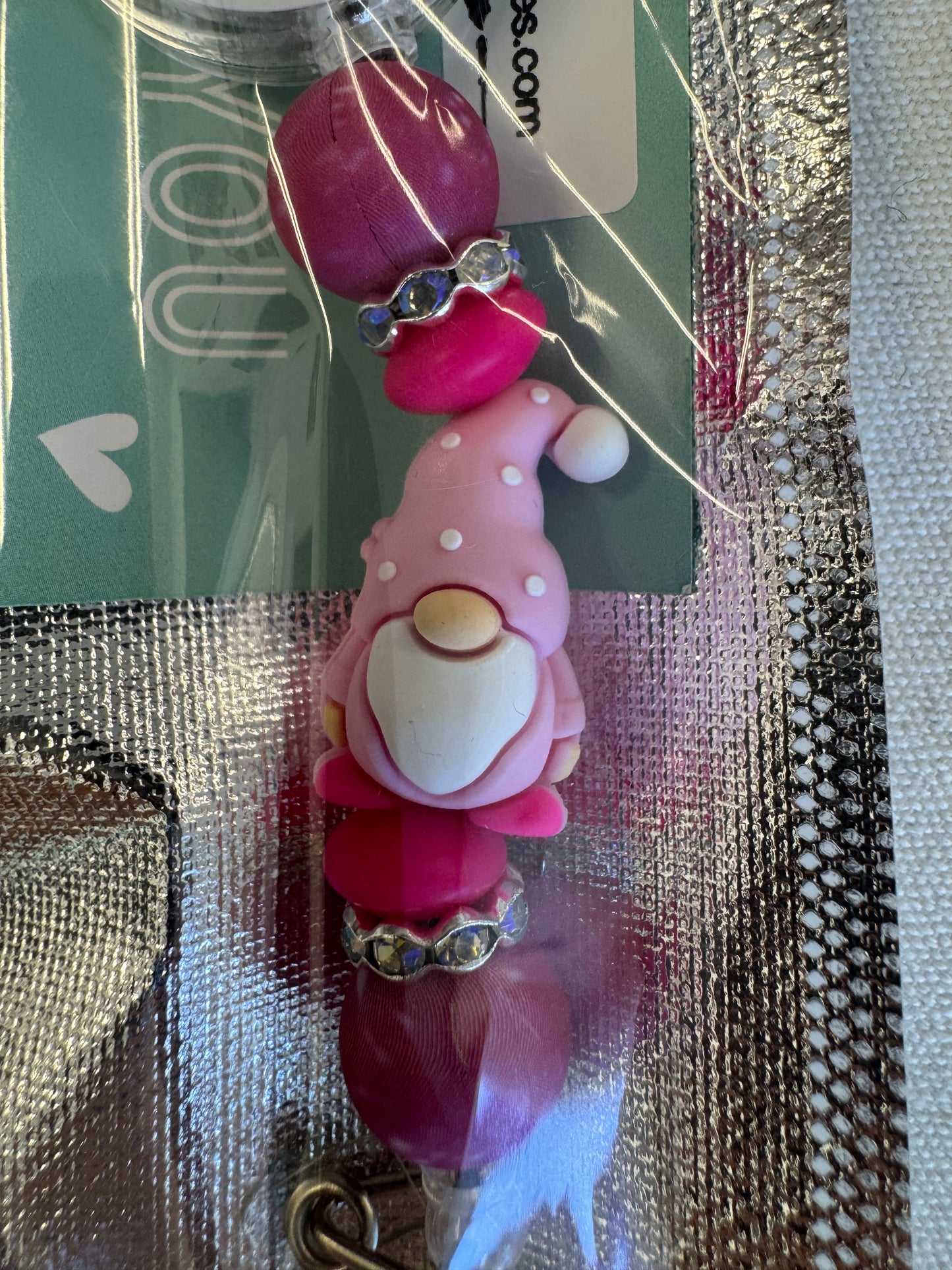 Badge Reel - Pink Gnome