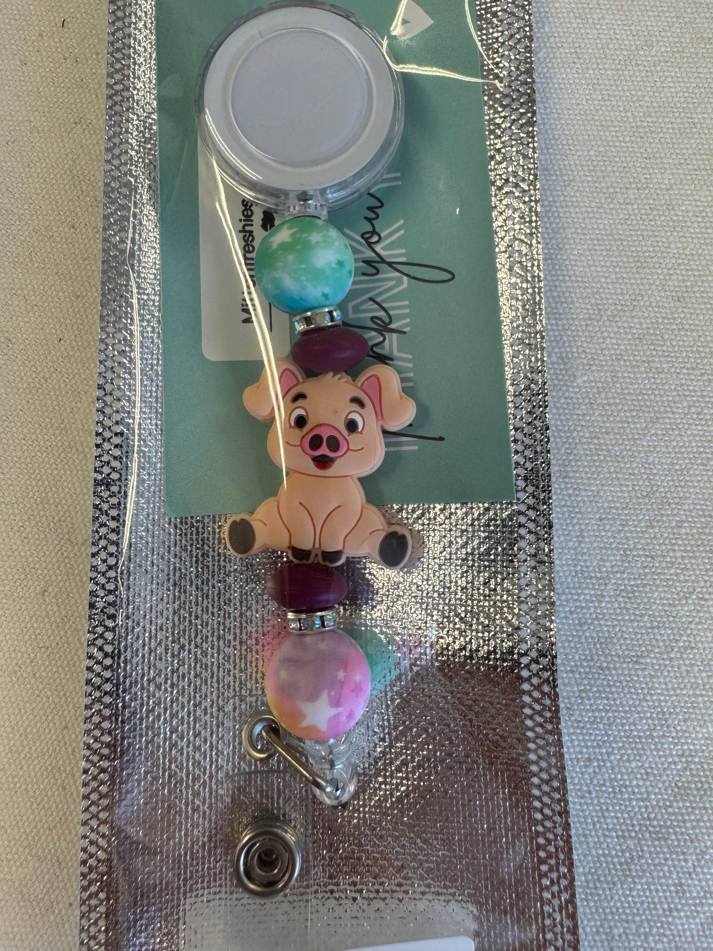 Badge Reel - Pig