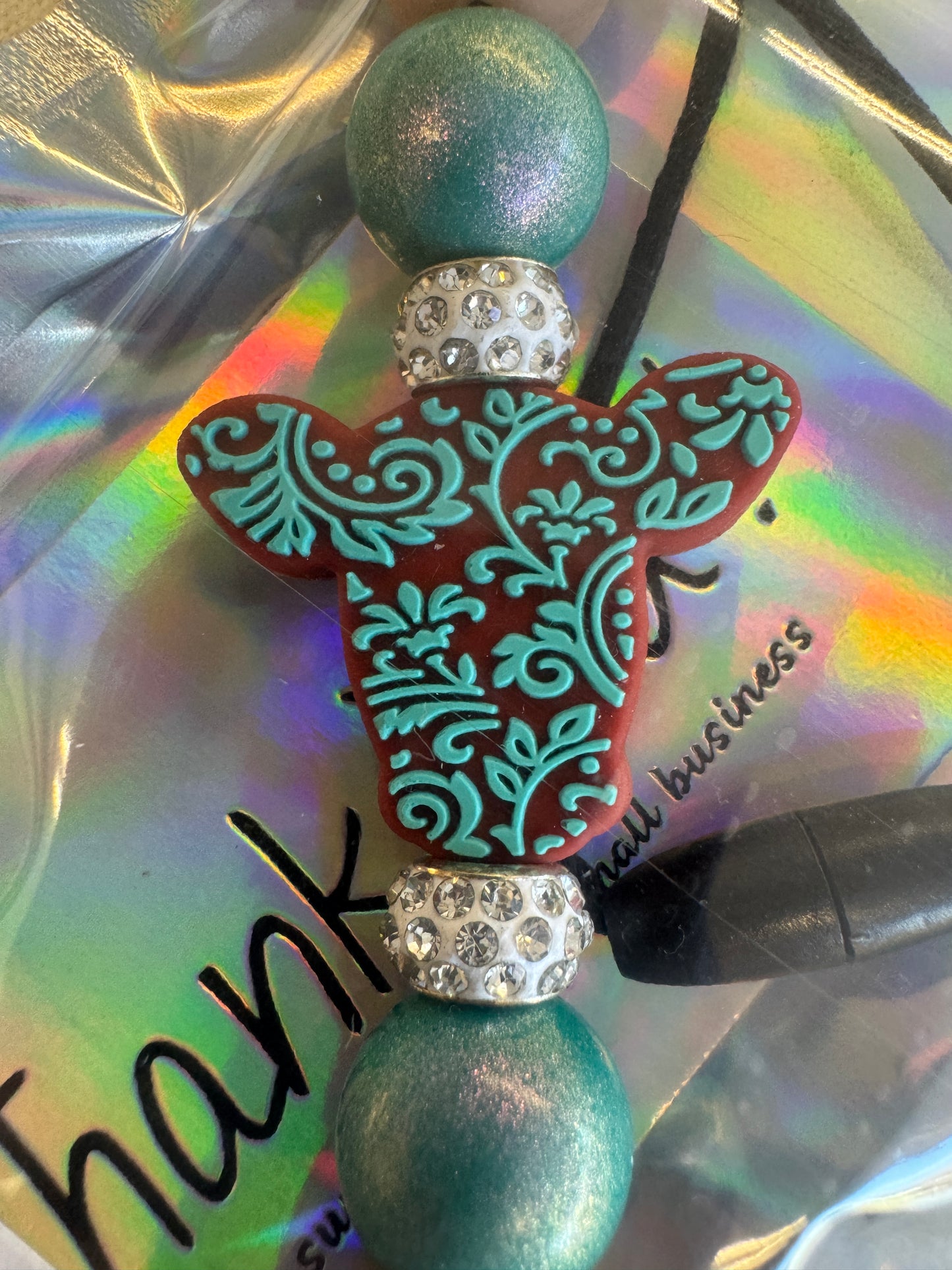 Freshie Hanger - Turquoise Cow