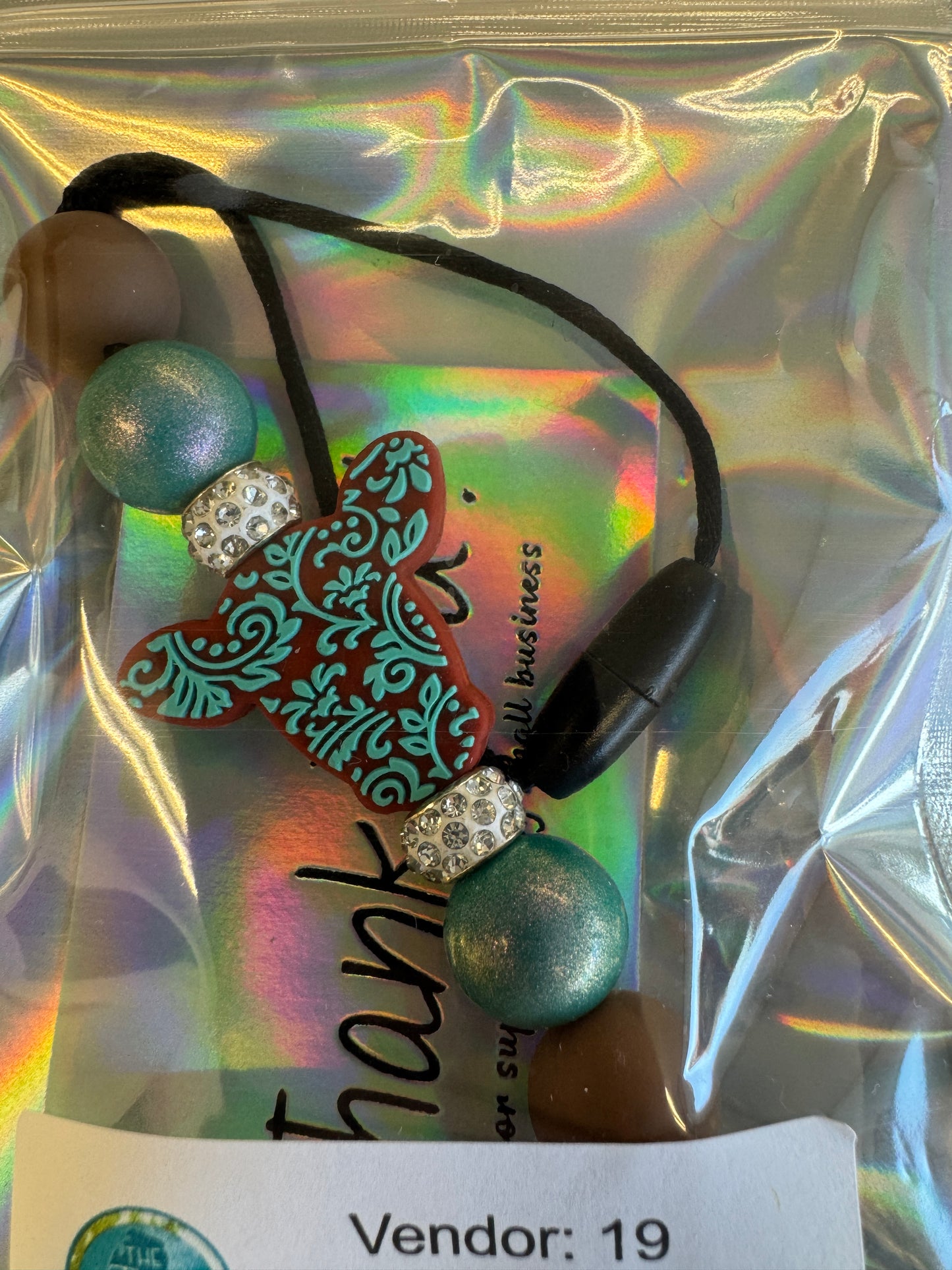 Freshie Hanger - Turquoise Cow
