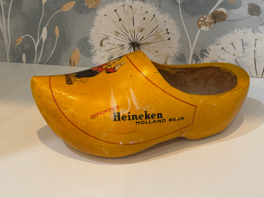Vintage Heineken Holland Beer Wooden Clog – 9.25"