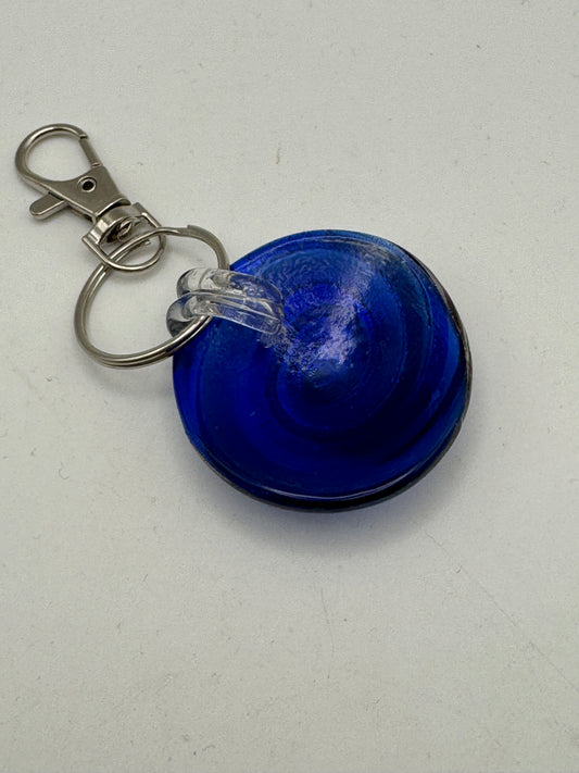 Beths glass creations - Keychain Accessories - Blue & Copper Swirl