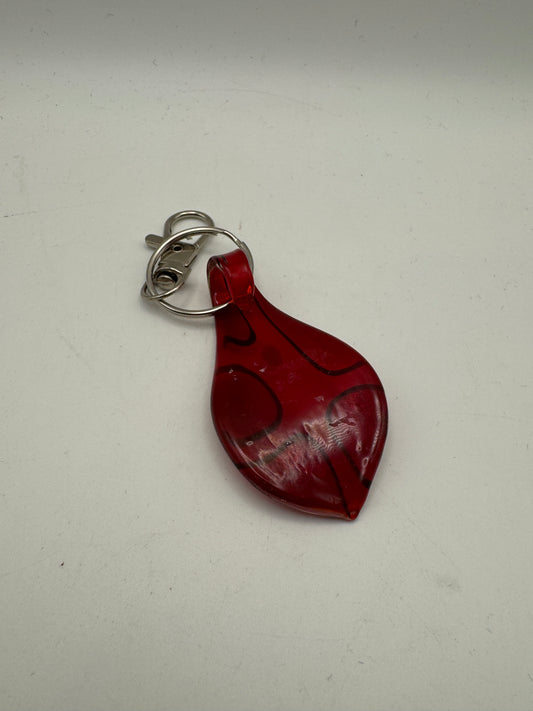Beths glass creations - Keychain Accessories - Red & Gold Swirl
