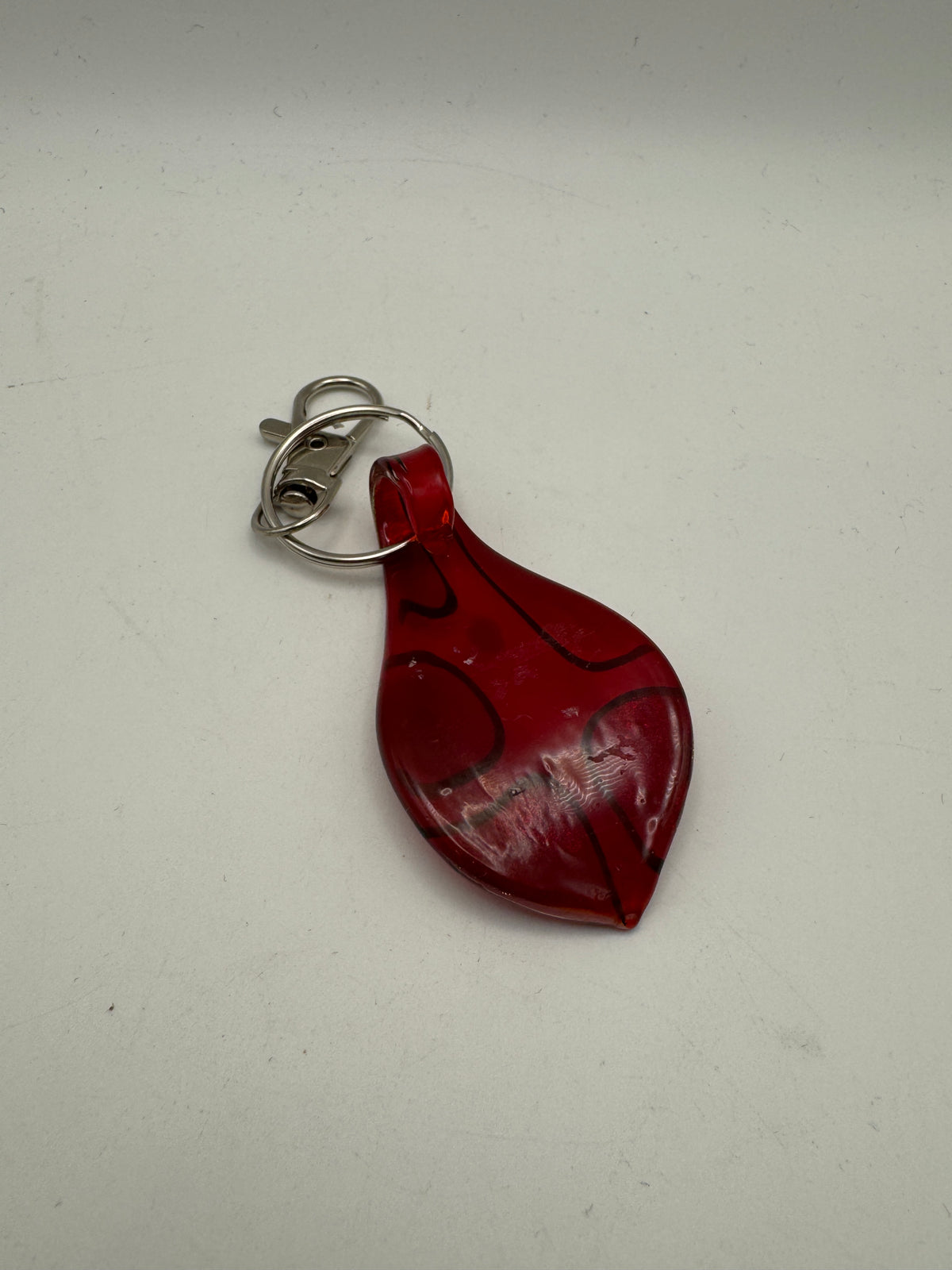 Beths glass creations - Keychain Accessories - Red & Gold Swirl