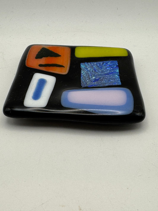 Beths glass creations Ring dish - Multicolored Geometric