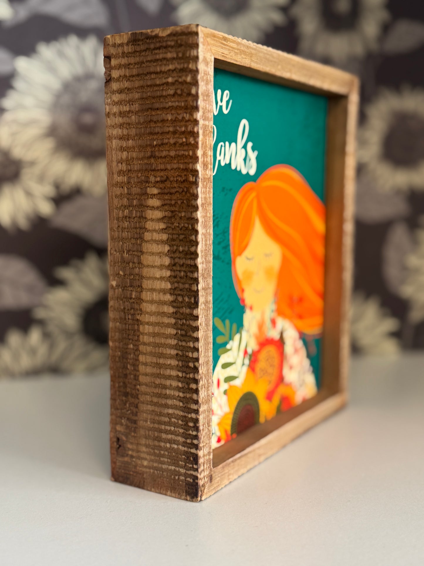 "Give Thanks" Inset Picture - Primitives by Kathy