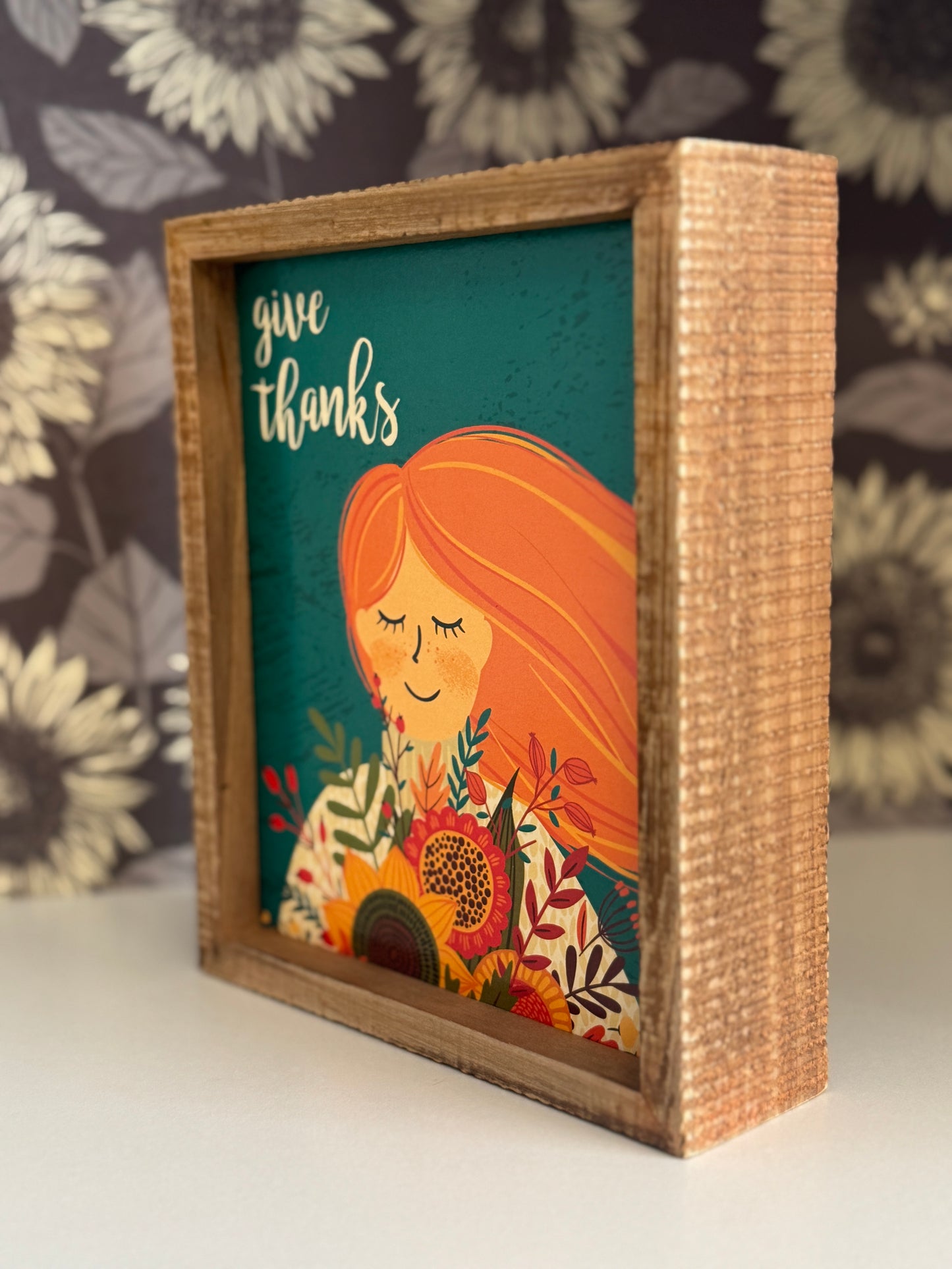 "Give Thanks" Inset Picture - Primitives by Kathy
