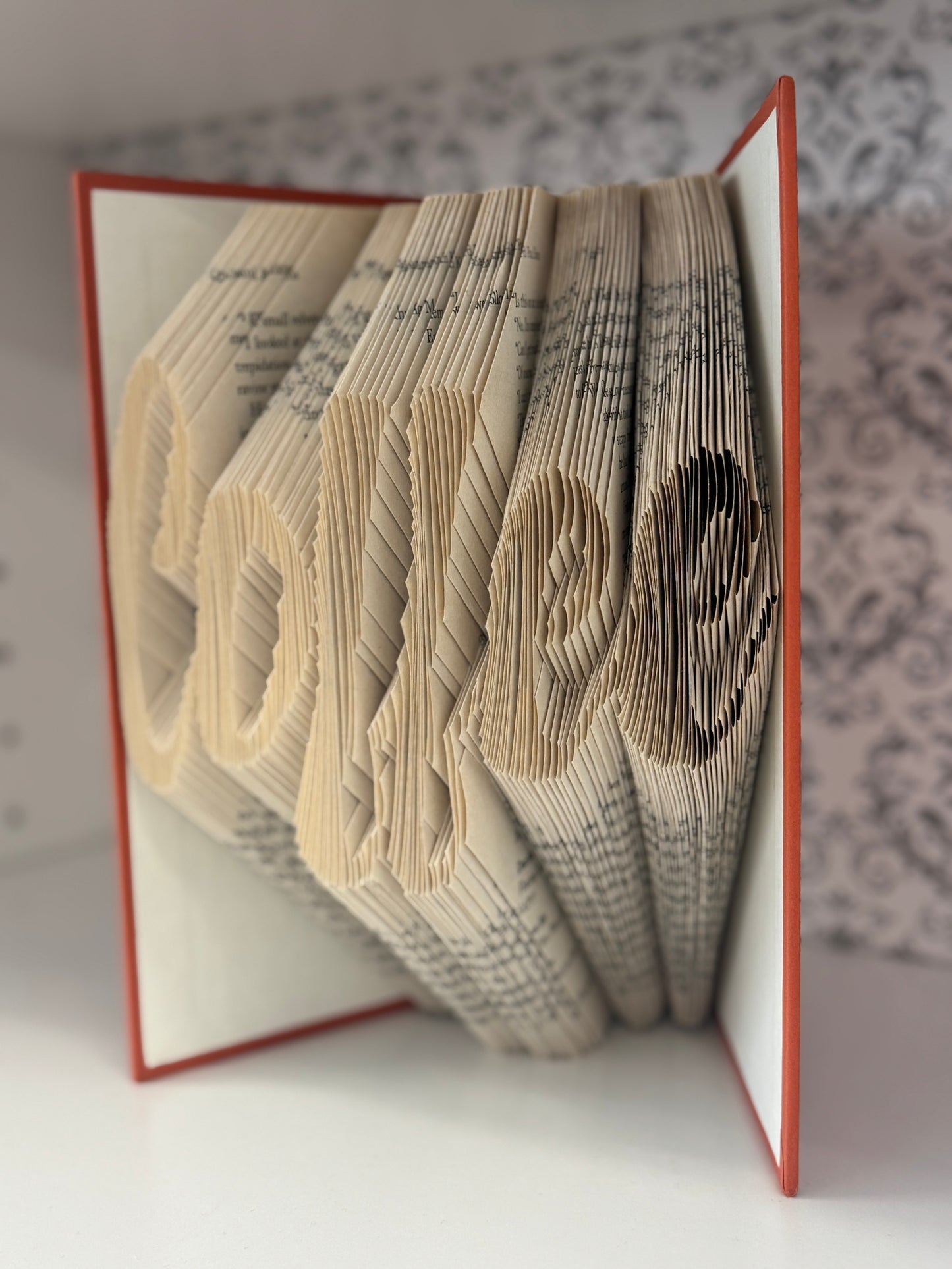Folded Book Art - Coffee