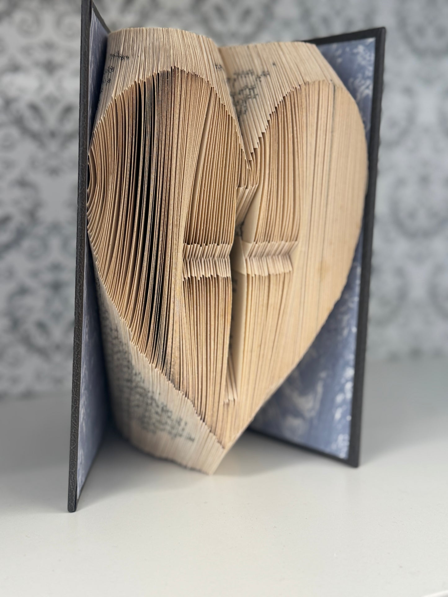 Folded Book Art - Heart & Cross