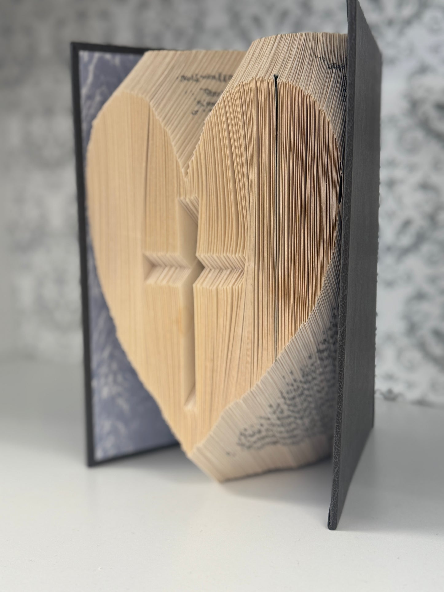 Folded Book Art - Heart & Cross