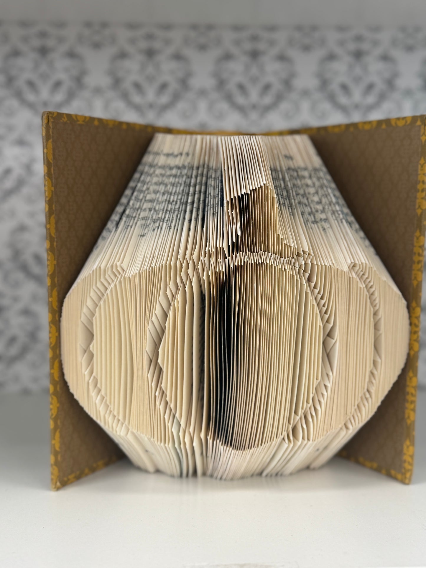 Folded Book Art - Pumpkin - Fall/Autumn