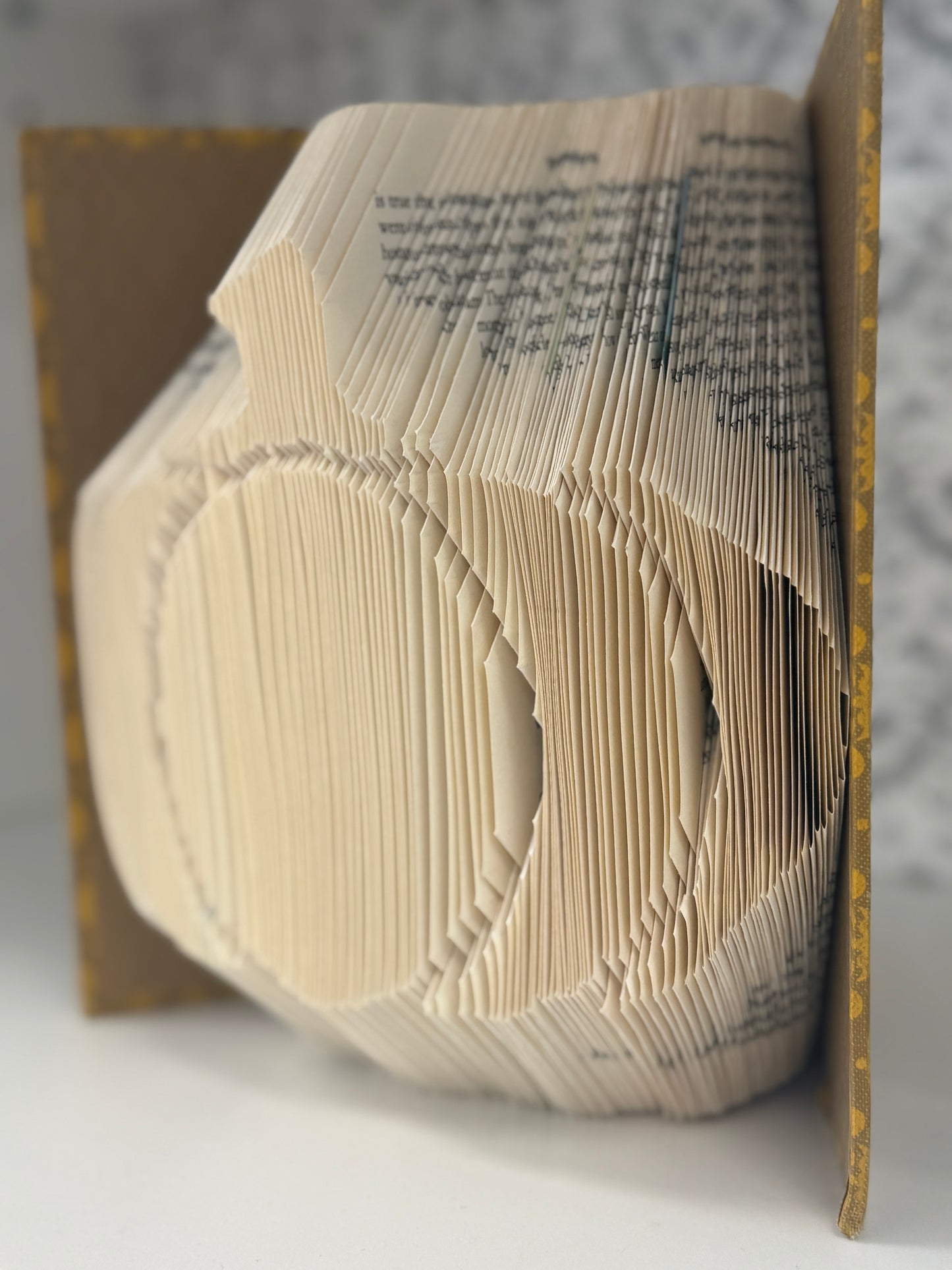 Folded Book Art - Pumpkin - Fall/Autumn
