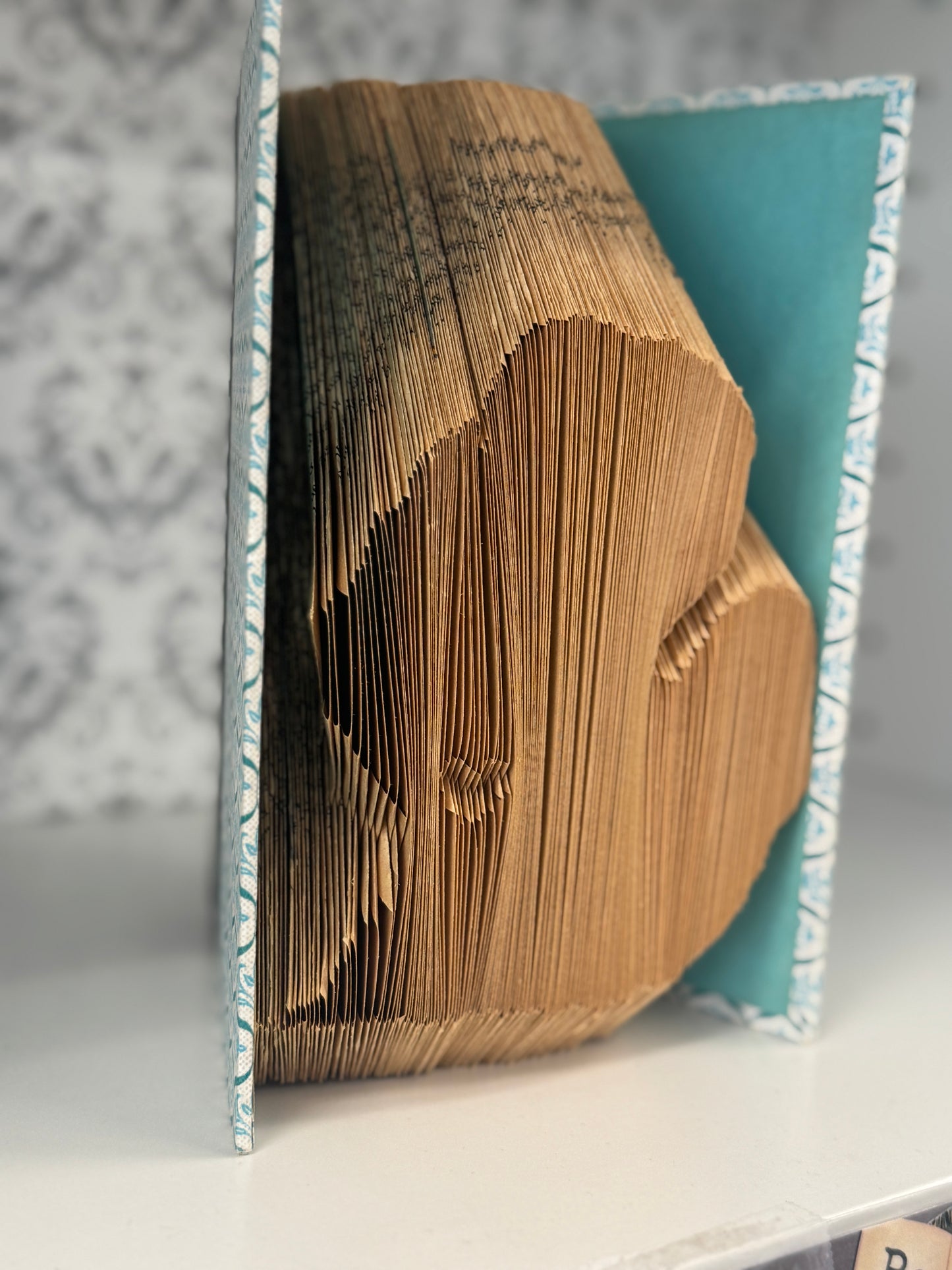 Folded Book Art - State of Michigan - Teal