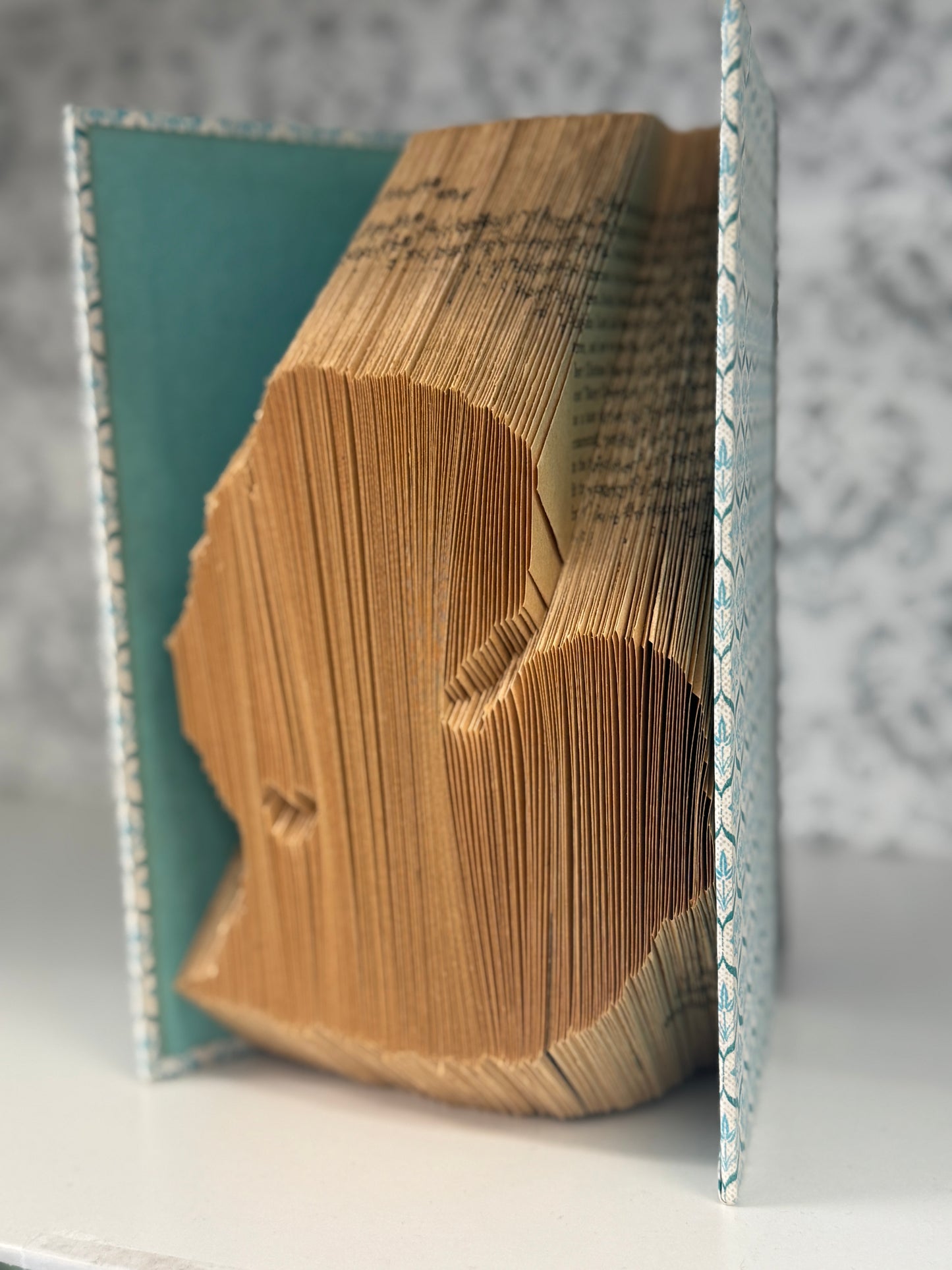 Folded Book Art - State of Michigan - Teal