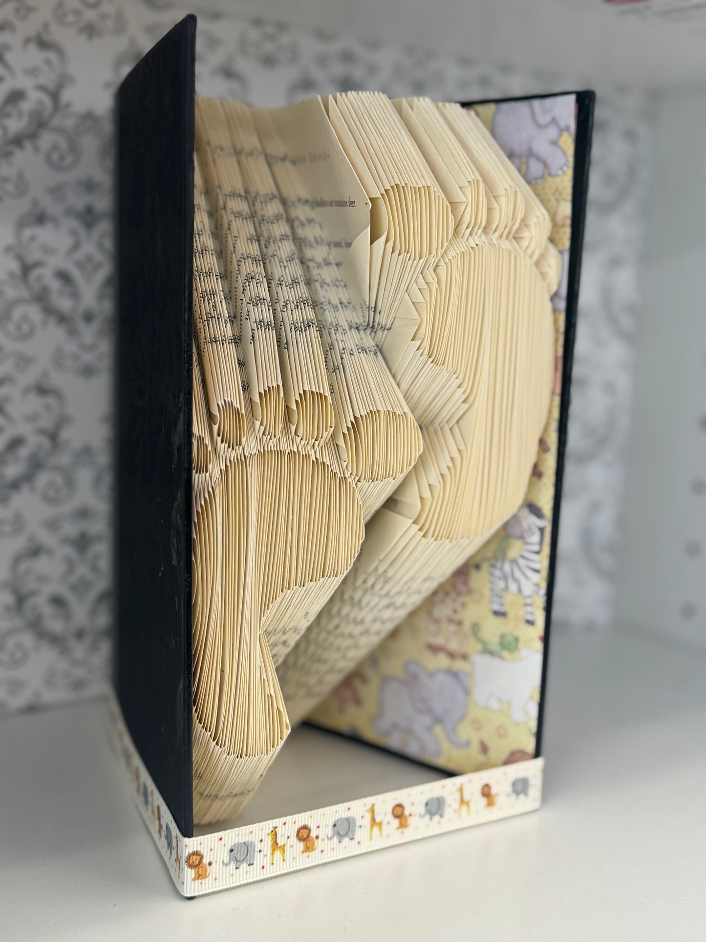 Folded Book Art - Baby Footprints