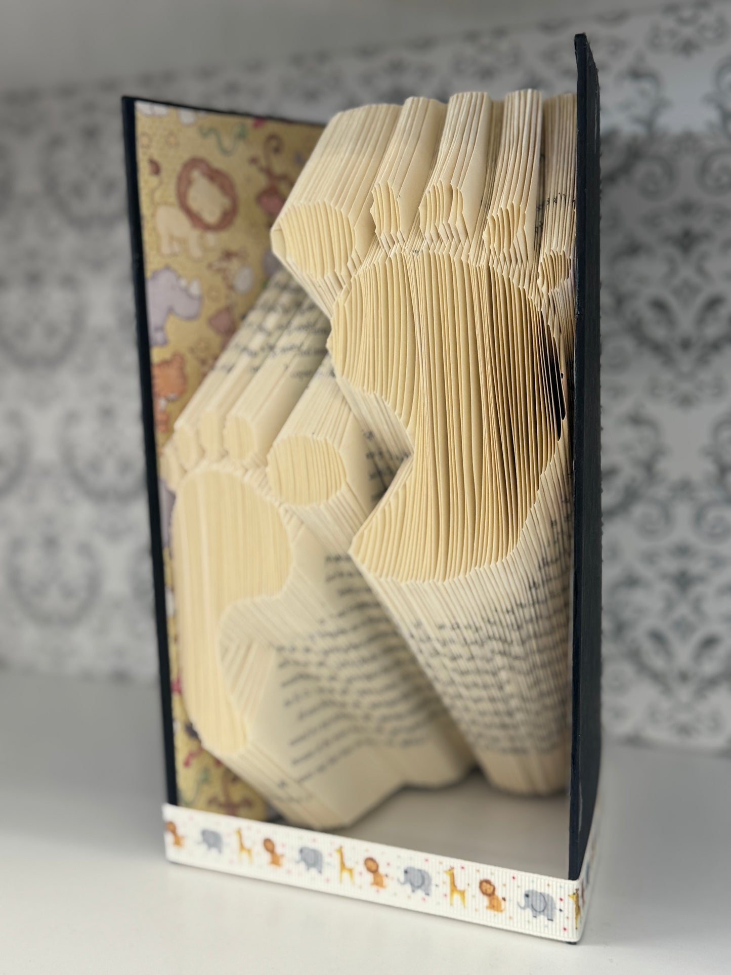 Folded Book Art - Baby Footprints