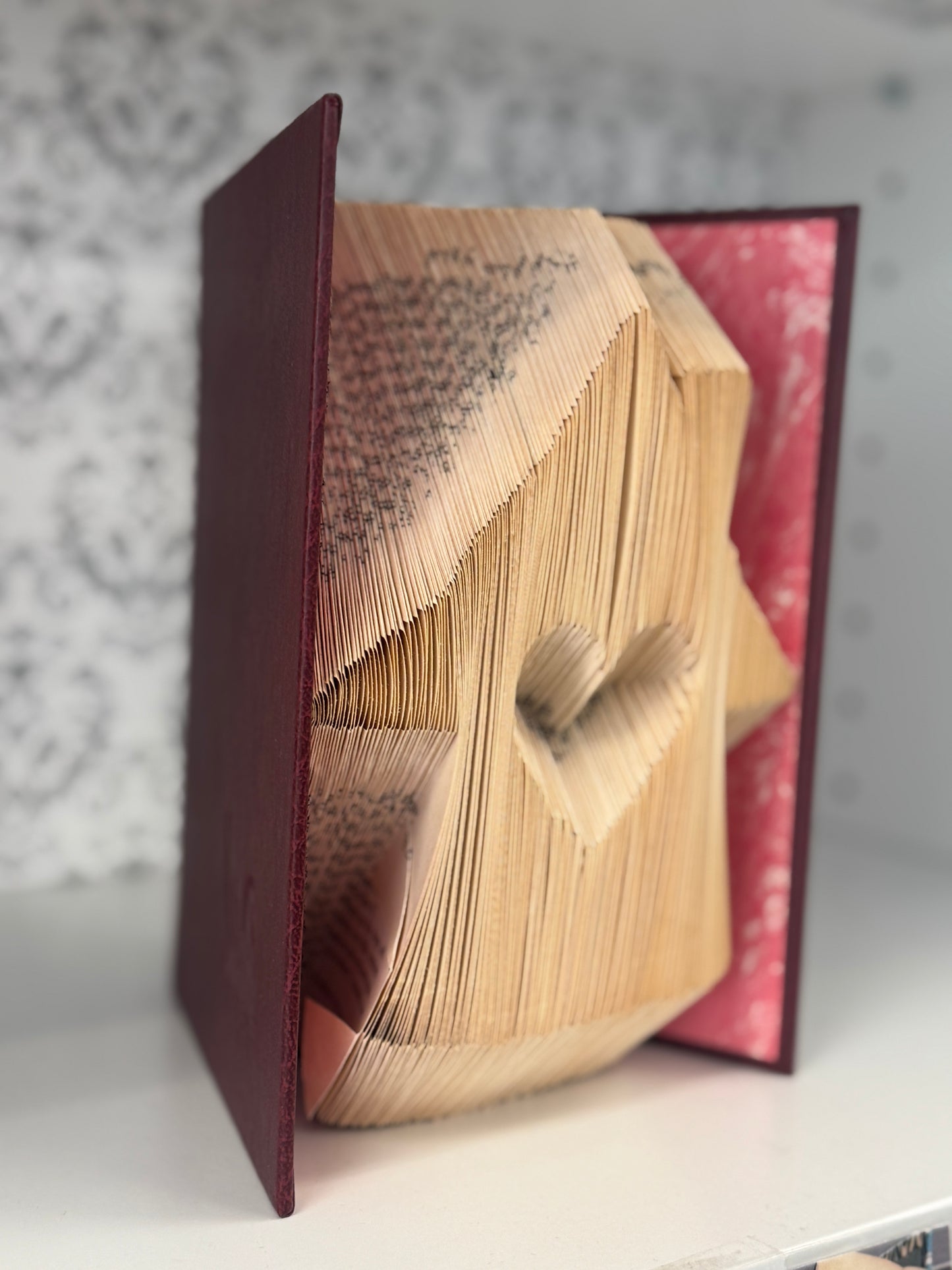 Folded Book Art - House & Heart