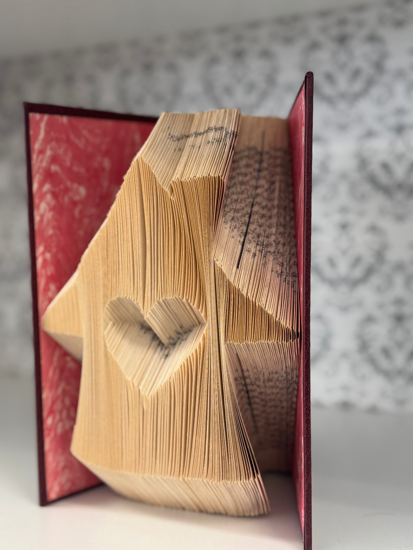 Folded Book Art - House & Heart